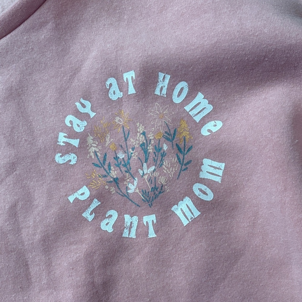 Pink Crop Top - Stay at Home Plant Mom - Picture 2 of 5
